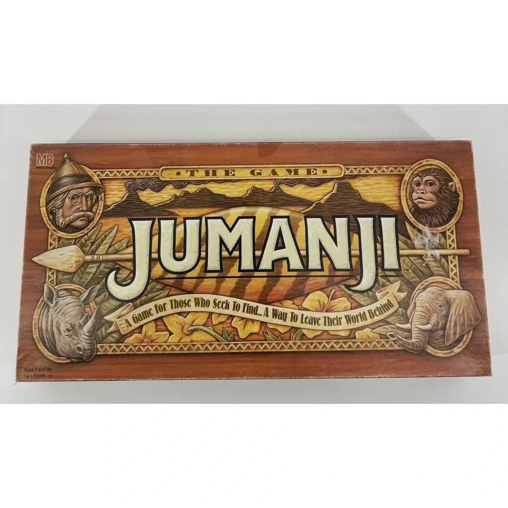 Vintage Jumanji Board Game Milton Bradley 1995 Family Kids Movie Book